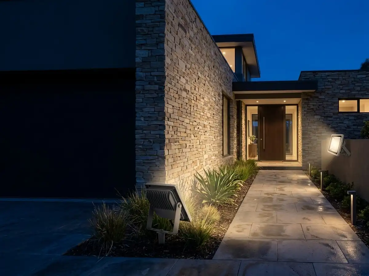 adjustable-square-led-floodlight-villa-entrance