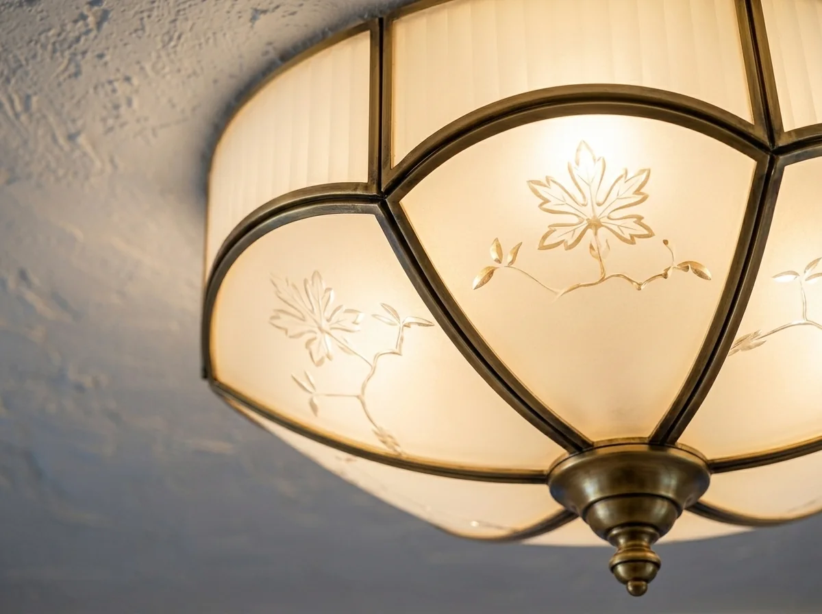 brass-flush-mount-ceiling-light-close-up