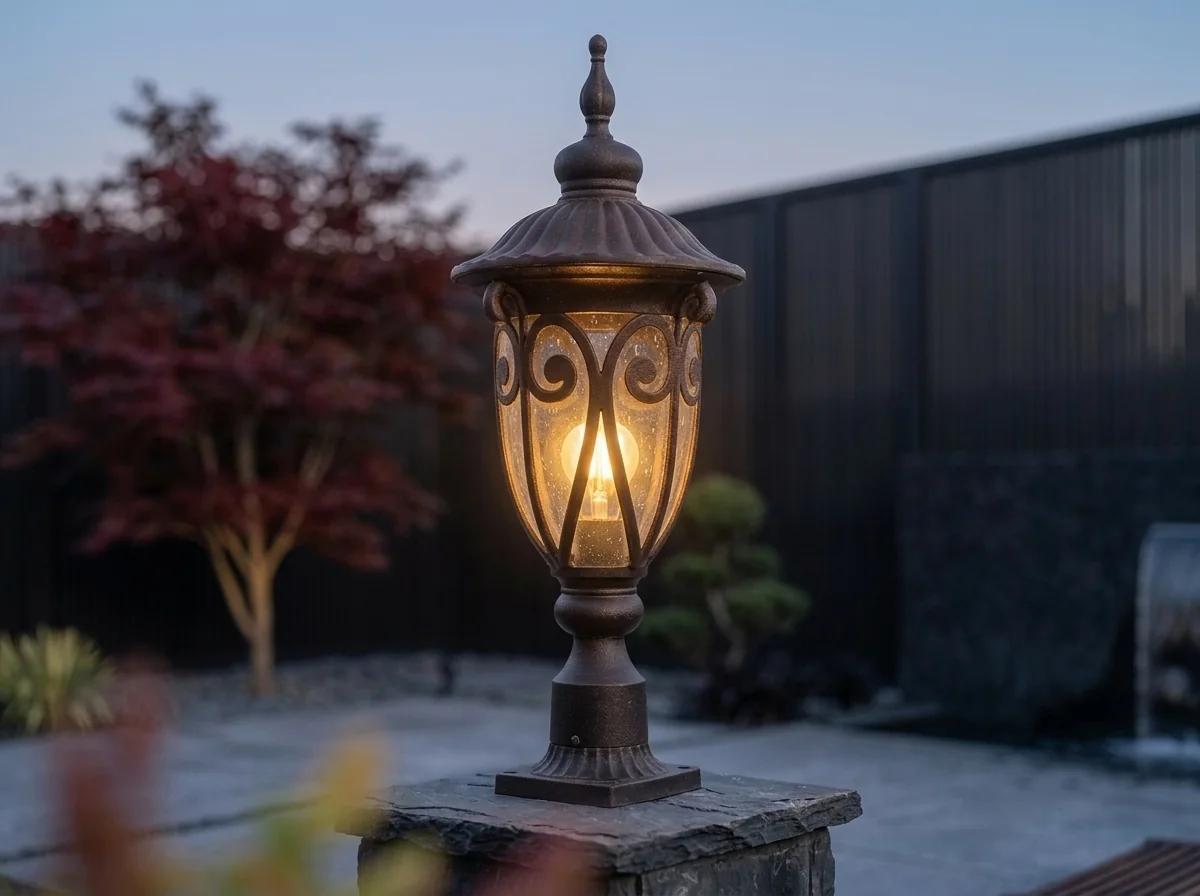 classic-bronze-garden-post-lamp-close-up