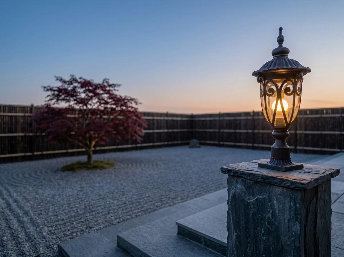 classic-bronze-lamp-stone-pillar
