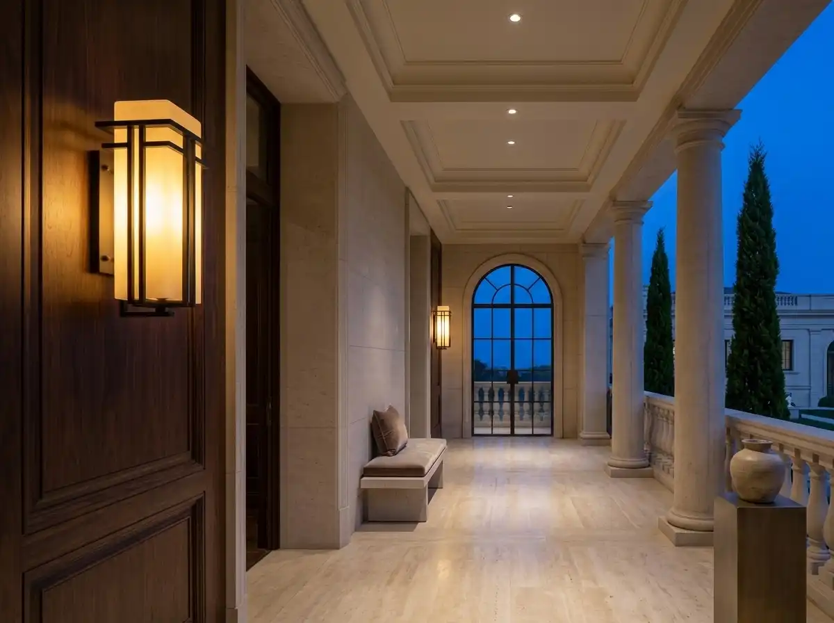 rectangular-outdoor-wall-lantern-villa-porch