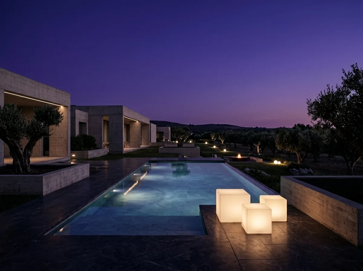 resort-pool-glowing-cube-lights-wide-view