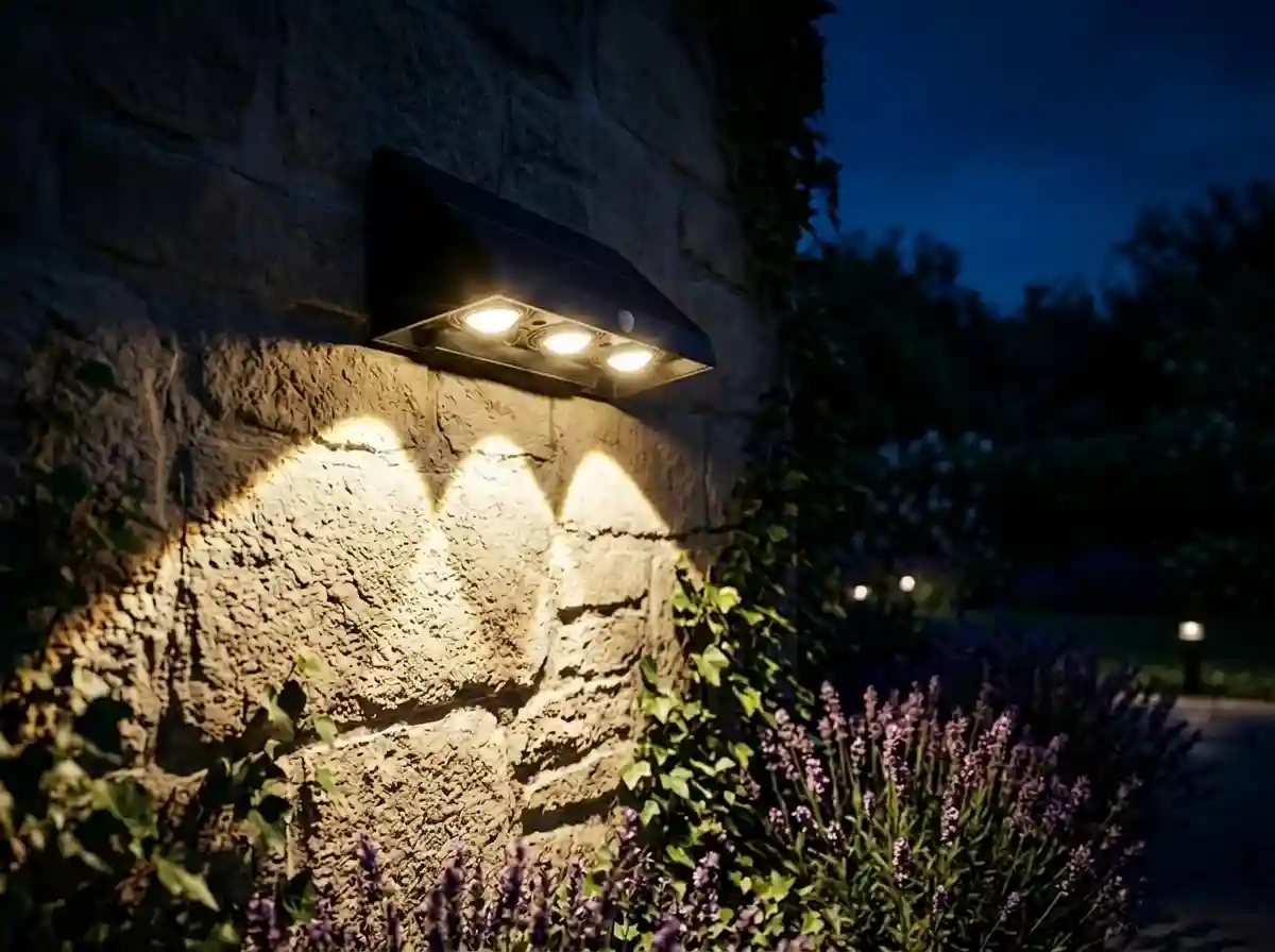 solar-wall-washer-stone-wall-night